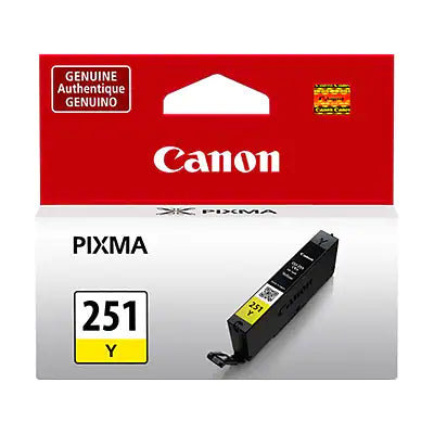 Genuine Canon CLI-251Y Yellow Standard Yield Ink Cartridge (6516B001)
