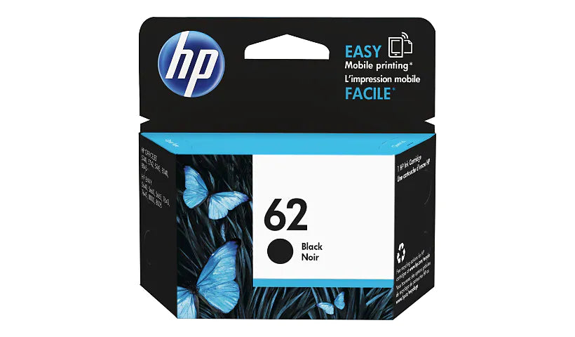 Genuine HP 62 Black Standard Yield Ink Cartridge C2P04AN
