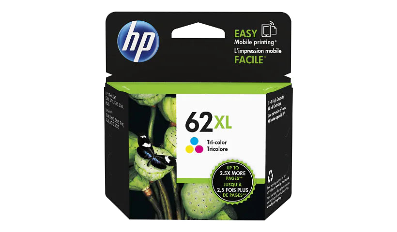 Genuine HP 62XL Tri-Color High Yield Ink Cartridge C2P07AN