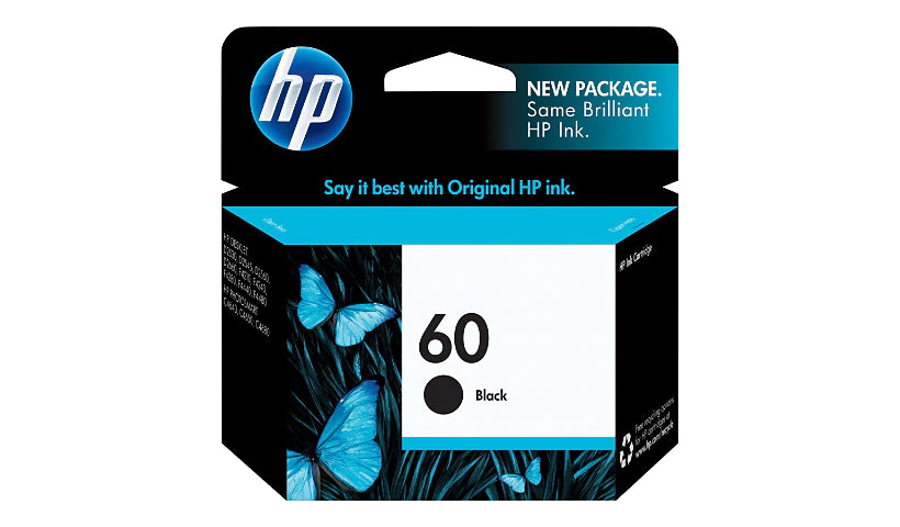 Genuine HP 60 Black Standard Yield Ink Cartridge CC640WN