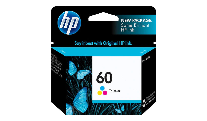 Genuine HP 60 Tri-Color Standard Yield Ink Cartridge CC643WN