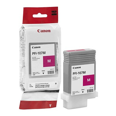 Genuine Canon PFI-107 Magenta Standard Yield Ink Cartridge PFI-107M (6707B001)