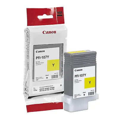 Genuine Canon PFI-107 Yellow Standard Yield Ink Cartridge PFI-107Y (6708B001)