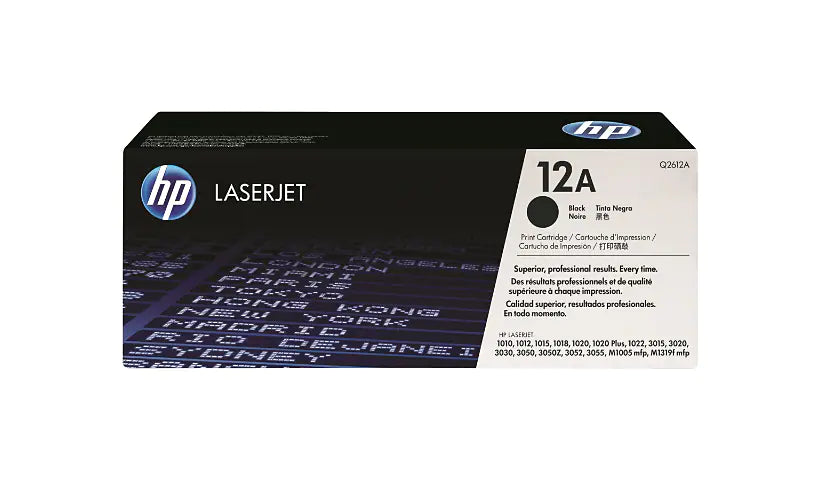 Genuine HP 12A Standard Yield Black Toner Cartridge Q2612A