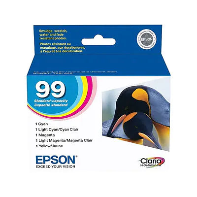 Genuine Epson 99 Cyan/Magenta/Yellow/Light Cyan/Light Magenta Standard Yield Ink Cartridge 5/pack T099920