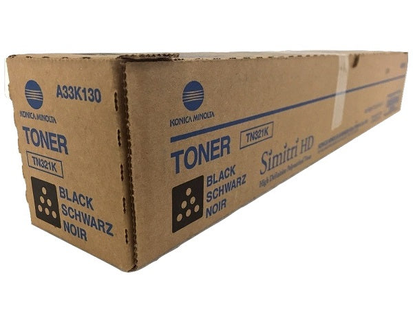 Genuine Konica Minolta TN321K Black Toner Cartridge A33K130