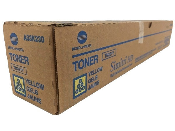 Genuine Konica Minolta TN321Y Yellow Toner Cartridge A33K230
