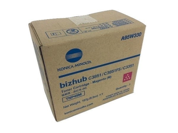 Genuine Konica Minolta TNP49M Magenta Toner Cartridge A95W330